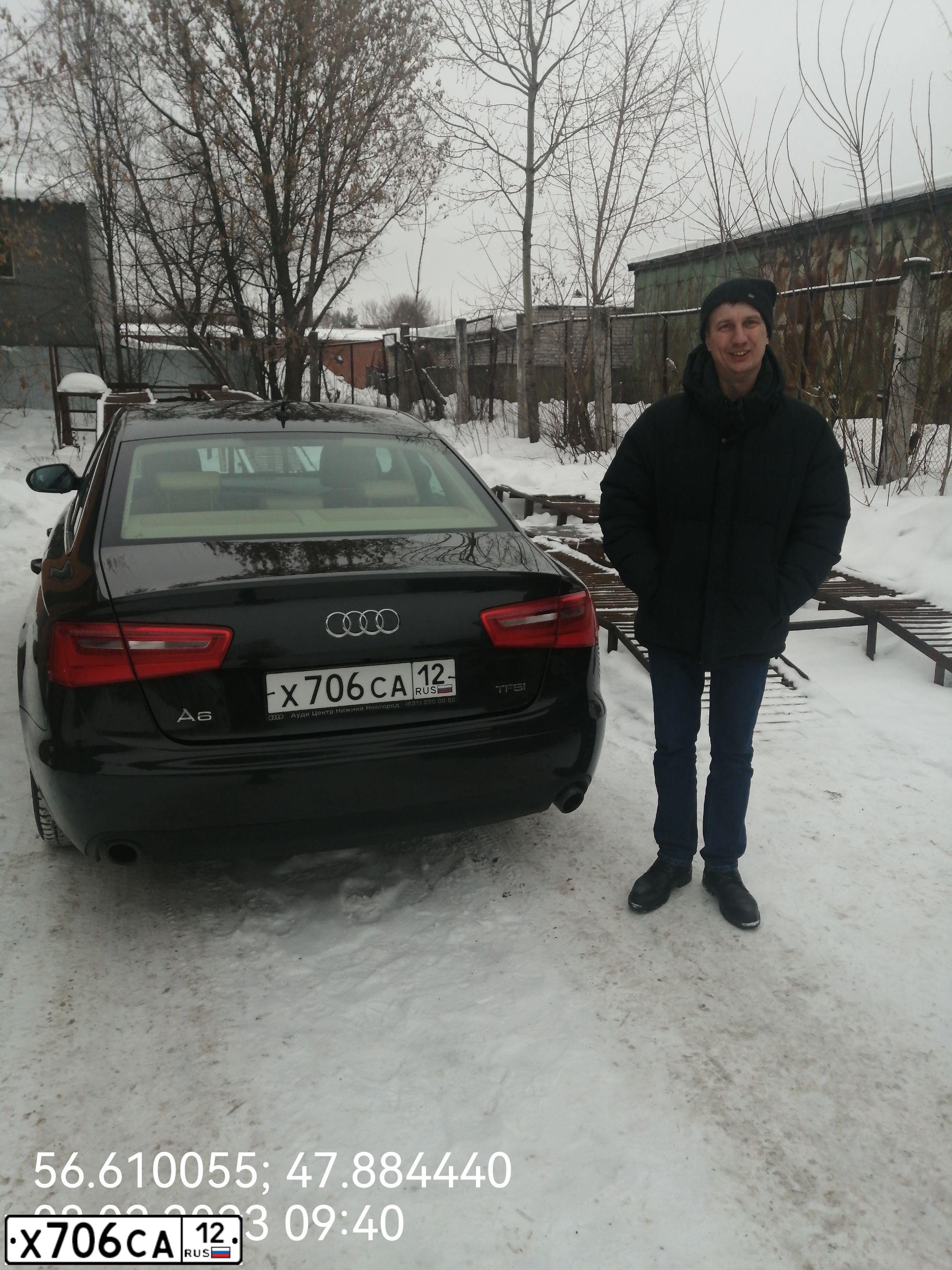Фото автомобиля AUDI A6, 2012 — госномер Х706СА12. Цвет: ТЕМНО-СЕРЫЙ