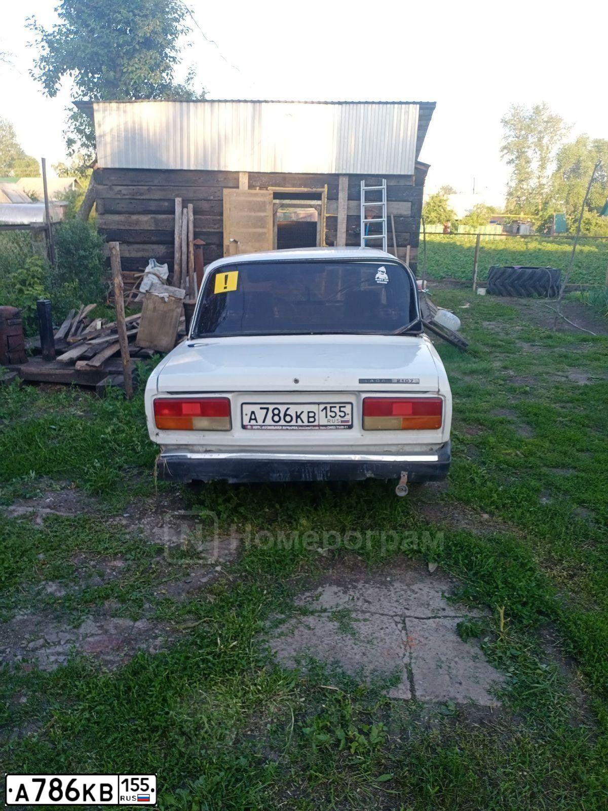 Фото автомобиля LADA 2107, 2007 — госномер А786КВ155. Цвет: Белый