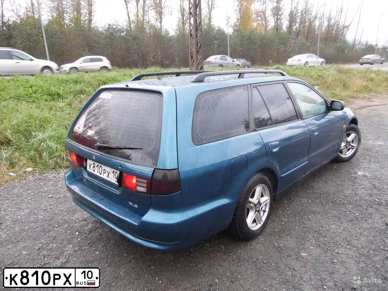 Фото автомобиля MITSUBISHI GALANT, 1997 — госномер К810РХ10. Цвет: синий