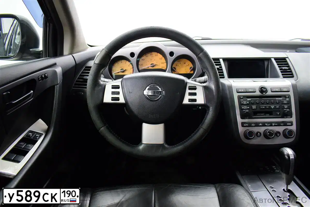 Фото автомобиля NISSAN MURANO, 2004 — госномер Н216РС32. Цвет: СЕРЫЙ
