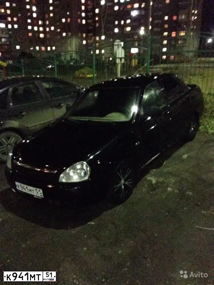 Фото автомобиля LADA 2170 PRIORA, 2008 — госномер А036КУ51. Цвет: Сине-Черный
