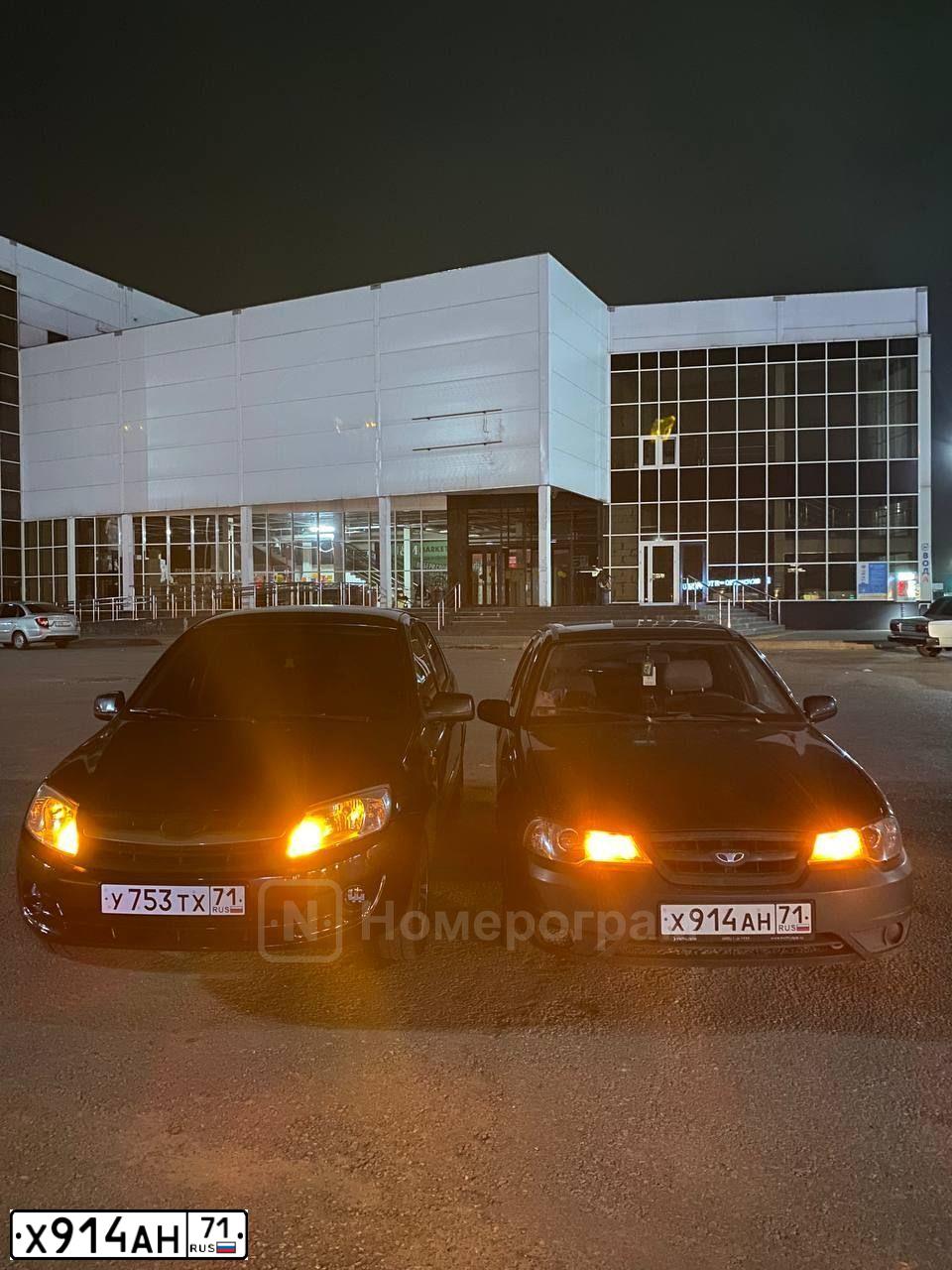 Фото автомобиля DAEWOO NEXIA, 2013 — госномер Х914АН71. Цвет: ЧЕРНЫЙ БЛЕДНЫЙ