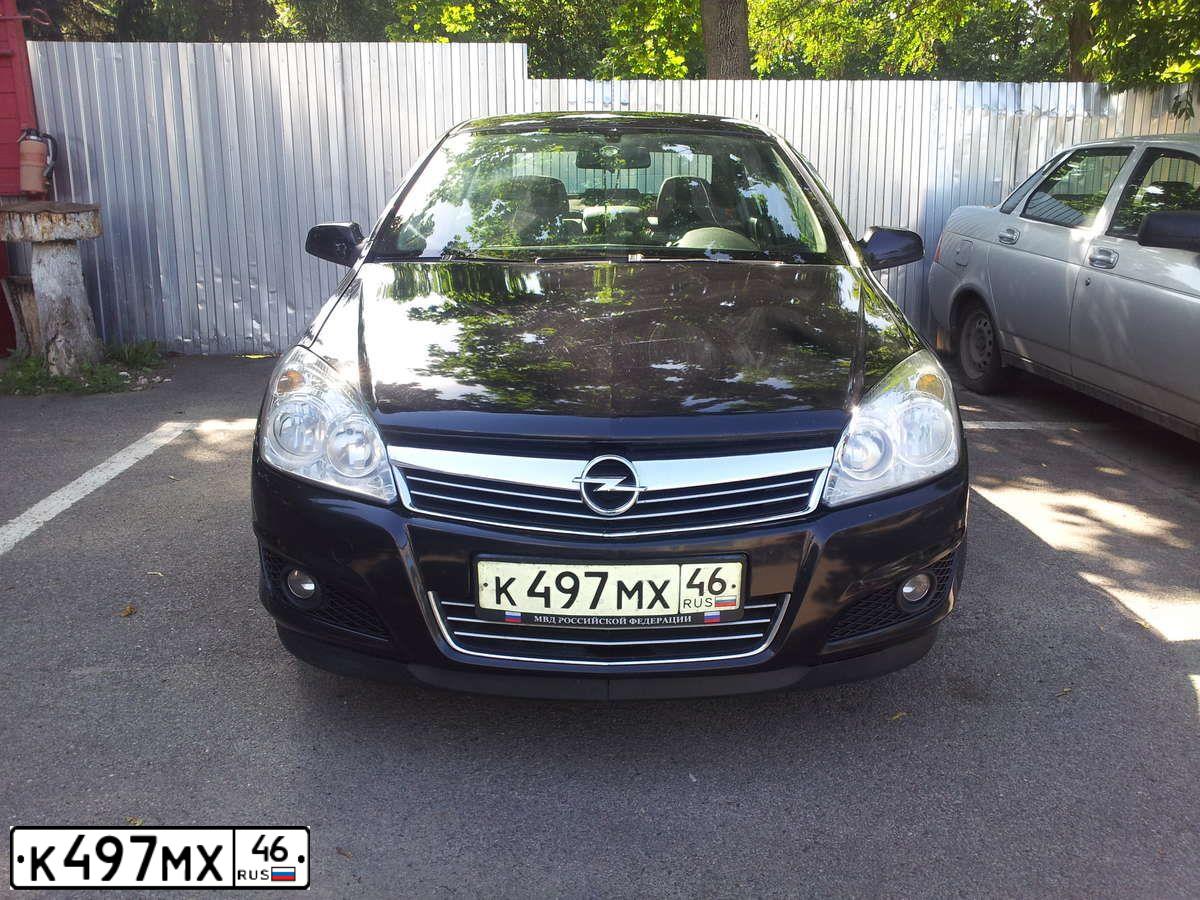 Фото автомобиля OPEL ASTRA, 2008 — госномер К497МХ46. Цвет: ЧЕРНЫЙ