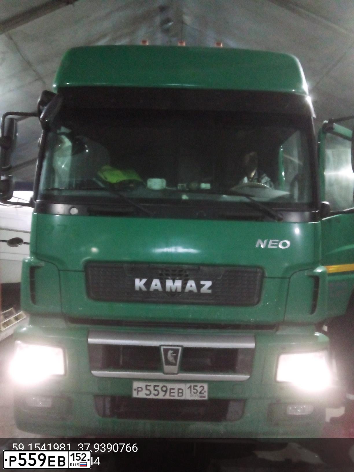 Фото автомобиля KAMAZ 5490 /4X2/, 2018 — госномер Р559ЕВ152. Цвет: ЗЕЛЕНЫЙ