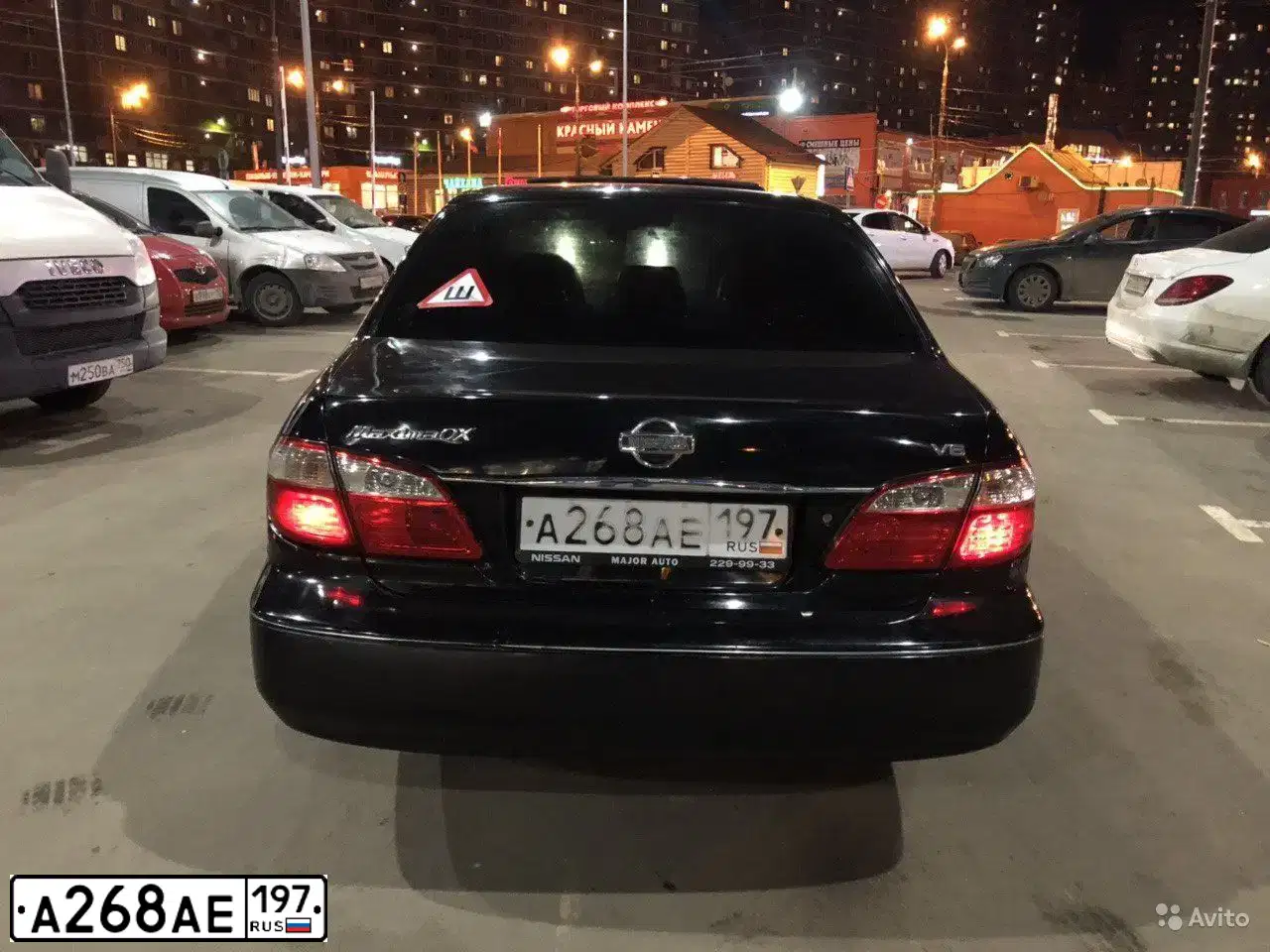 Фото автомобиля NISSAN MAXIMA, 2004 — госномер А693ХО76. Цвет: ЧЕРНЫЙ