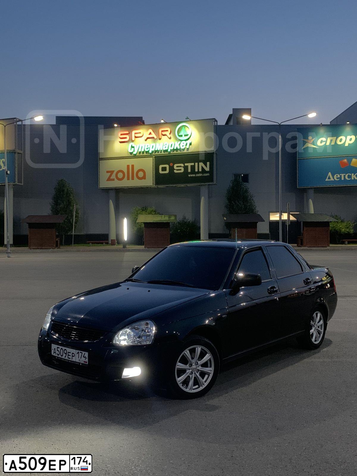 Фото автомобиля LADA 2170 PRIORA, 2008 — госномер А509ЕР174. Цвет: Темно-зеленый