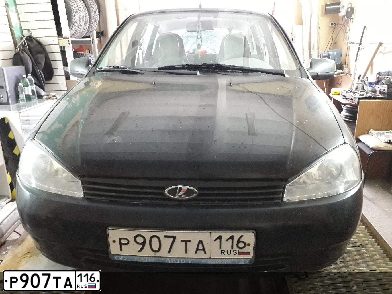 Фото автомобиля LADA 1117 KALINA, 2012 — госномер Р907ТА116. Цвет: СИНЕ-ЧЕРНЫЙ