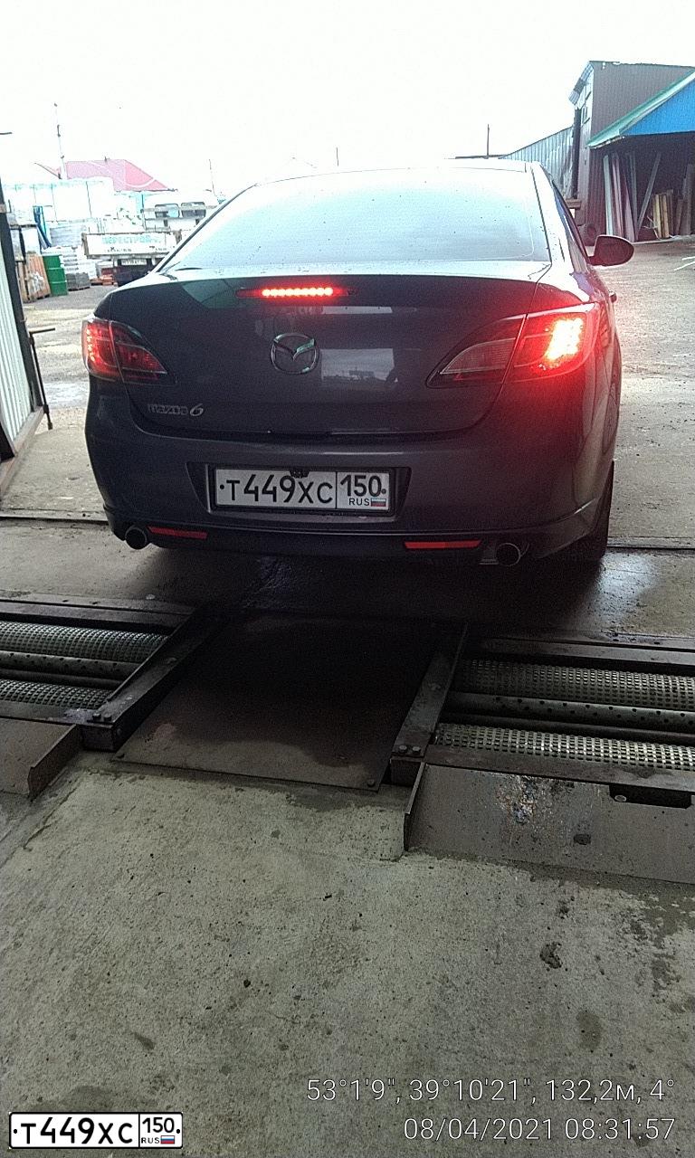 Фото автомобиля MAZDA 6, 2008 — госномер О436ХТ48. Цвет: СЕРЫЙ