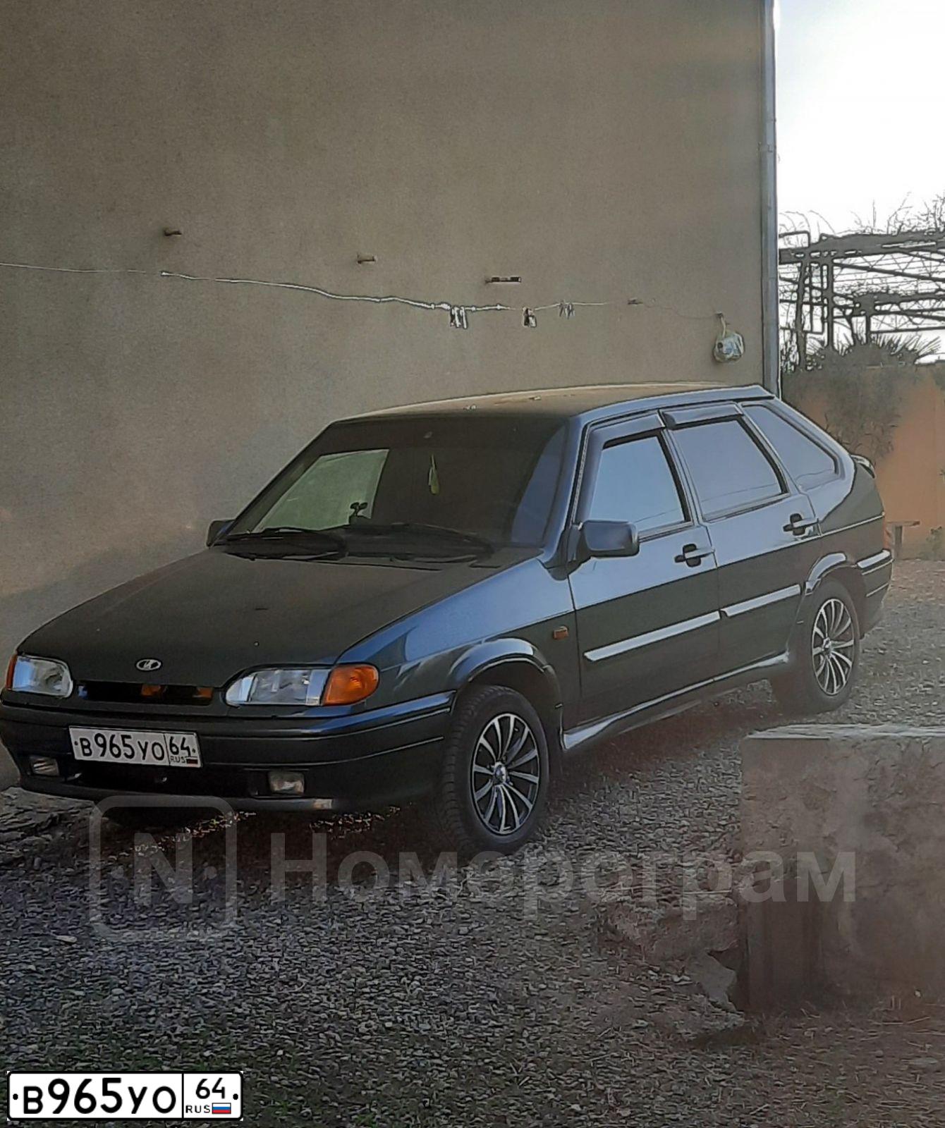 Фото автомобиля LADA 2114 SAMARA, 2011 — госномер В965УО64. Цвет: СЕРО СИНЕ-ЗЕЛЕНЫЙ