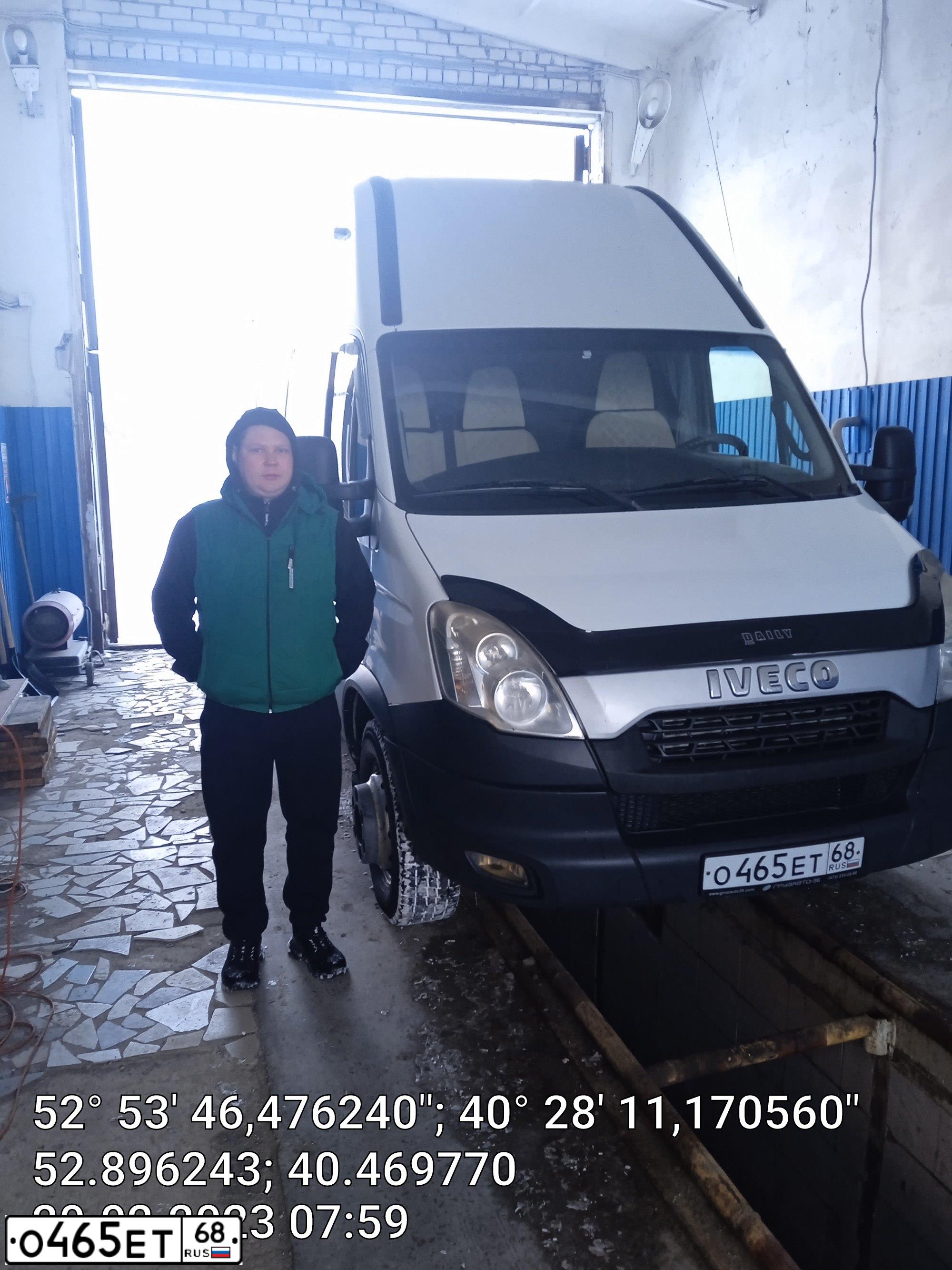 Фото автомобиля IVECO DAILY, 2012 — госномер Е700КУ159. Цвет: Белый