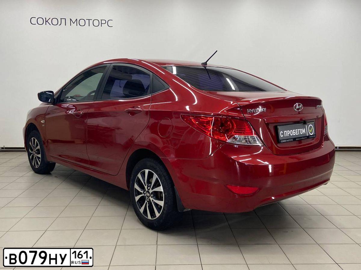 Фото автомобиля HYUNDAI SOLARIS, 2011 — госномер В079НУ161. Цвет: КРАСНЫЙ ГРАНАТ