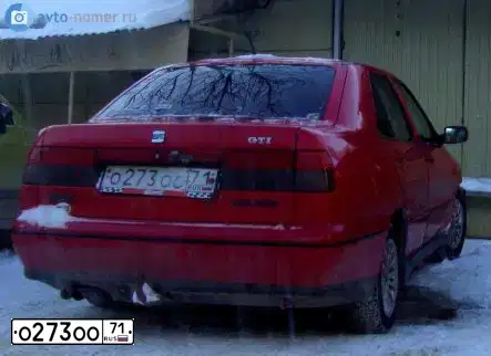 Фото автомобиля SEAT TOLEDO, 1997 — госномер О273ОО71. Цвет: КРАСНЫЙ