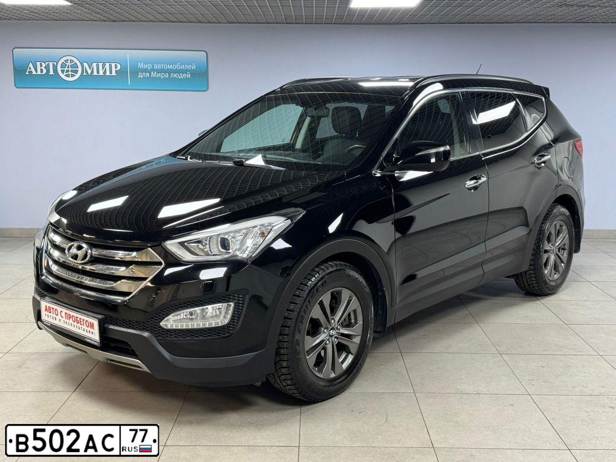 Фото автомобиля HYUNDAI SANTA FE, 2012 — госномер Е638ЕХ76. Цвет: ЧЕРНЫЙ