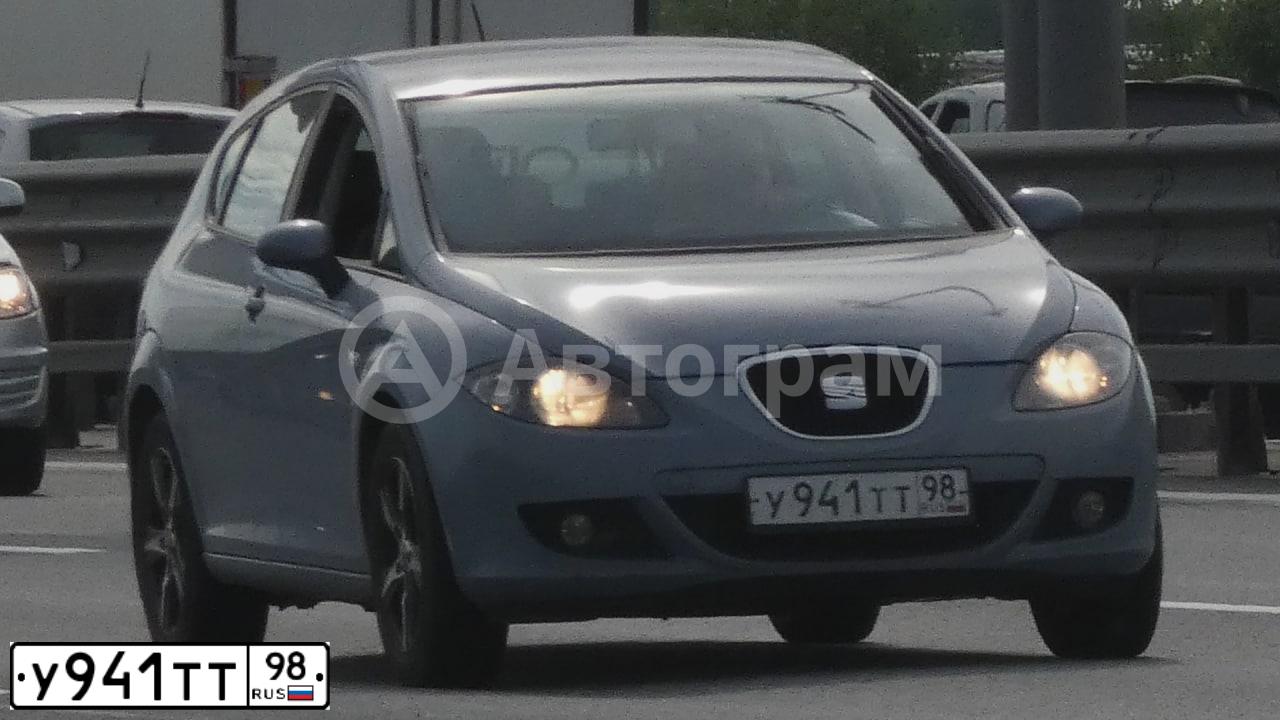 Фото автомобиля SEAT LEON, 2008 — госномер У941ТТ98. Цвет: ГОЛУБОЙ