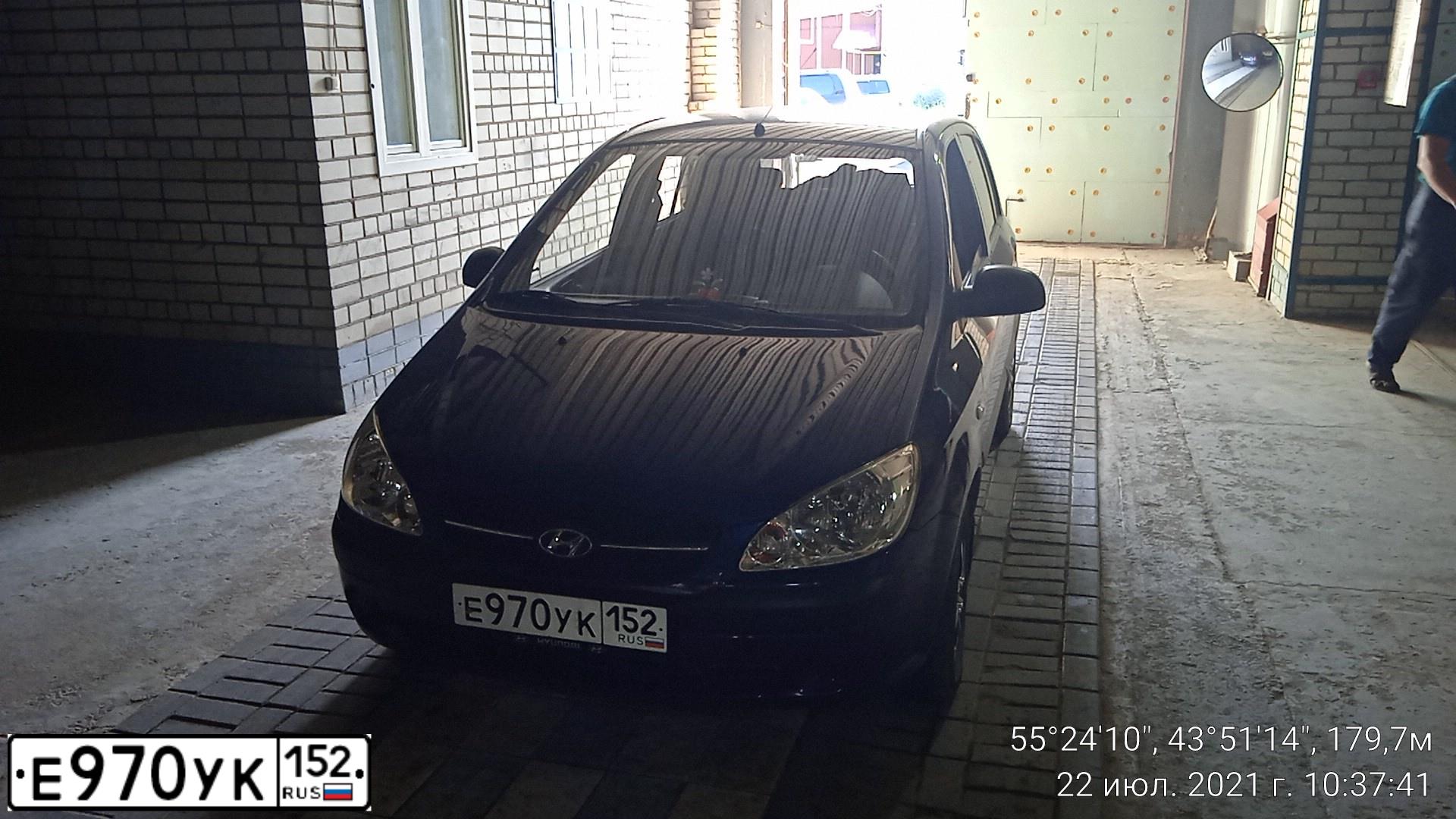 Фото автомобиля HYUNDAI GETZ, 2008 — госномер А701ЕА152. Цвет: СИНИЙ