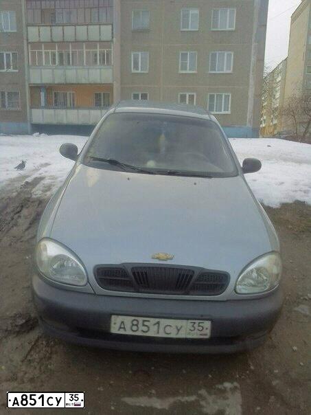 Фото автомобиля ZAZ LANOS, 2006 — госномер К637АУ35. Цвет: серебристый