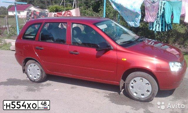 Фото автомобиля LADA 1117 KALINA, 2012 — госномер О947РУ48. Цвет: СЕРЕБРИСТО-КРАСНЫЙ