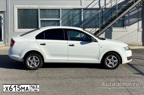 Фото автомобиля SKODA RAPID, 2016 — госномер Х615МА163. Цвет: Белый
