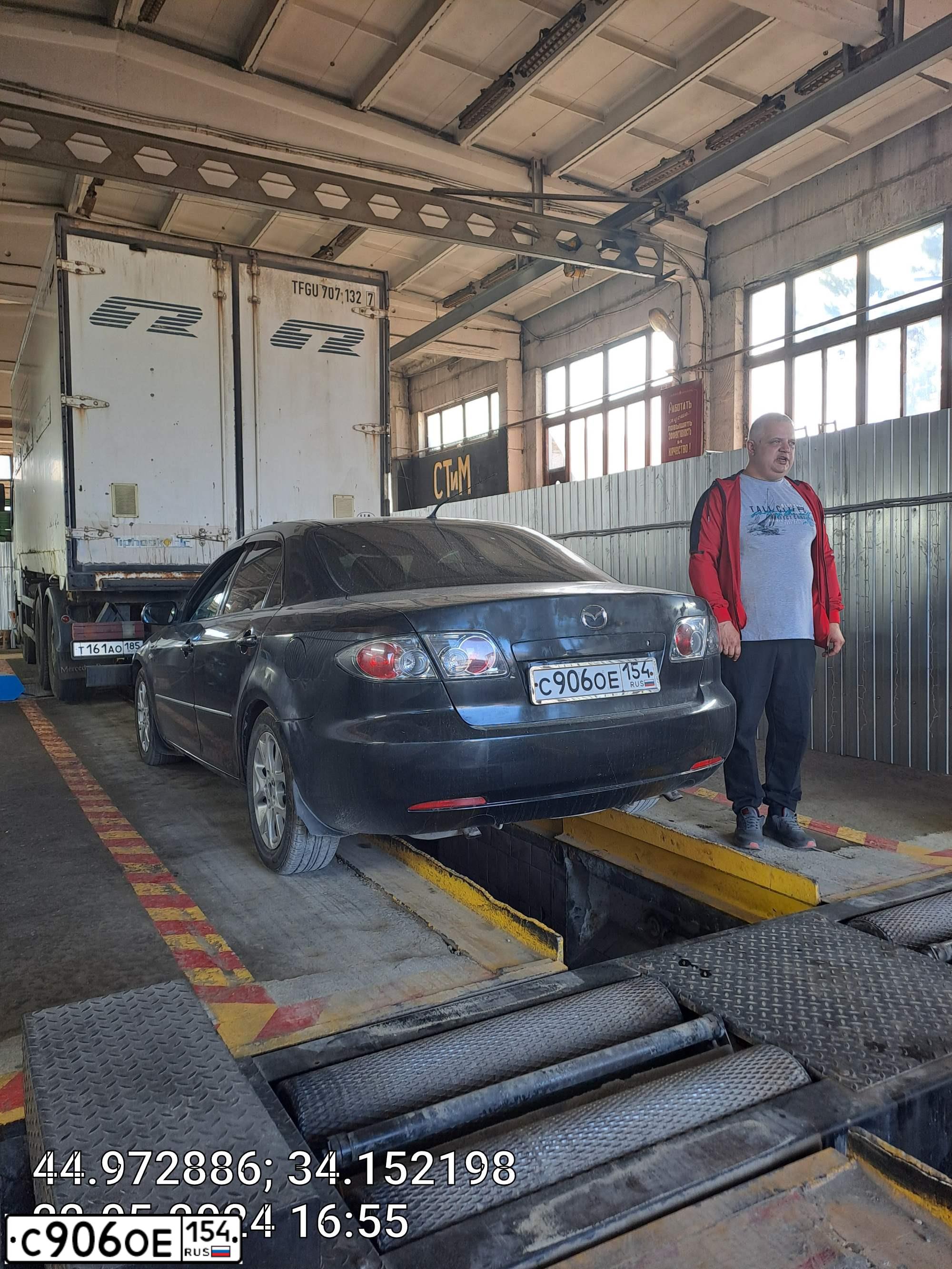 Фото автомобиля MAZDA 6, 2005 — госномер О585ОХ71. Цвет: ЧЕРНЫЙ