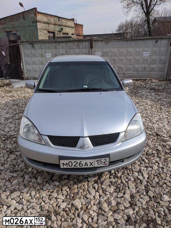 Фото автомобиля MITSUBISHI LANCER, 2007 — госномер М724ВН716. Цвет: Серебристый