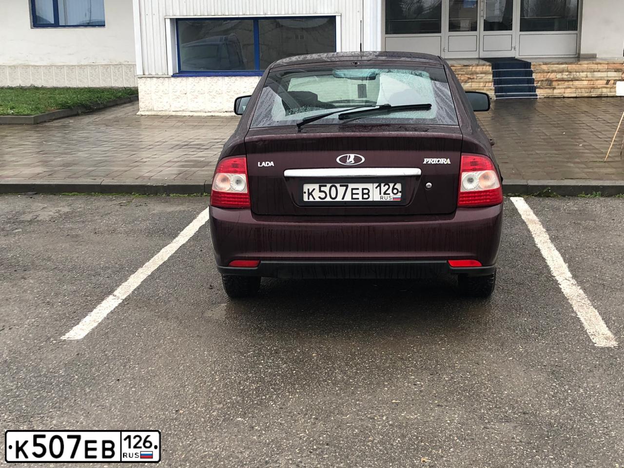 Фото автомобиля LADA PRIORA, 2012 — госномер В567МЕ07. Цвет: ТЕМНО-ВИШНЕВЫЙ