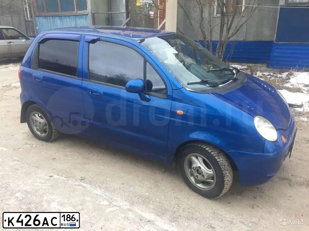 Фото автомобиля DAEWOO MATIZ, 2010 — госномер Р666АН186. Цвет: Глазурно-синий