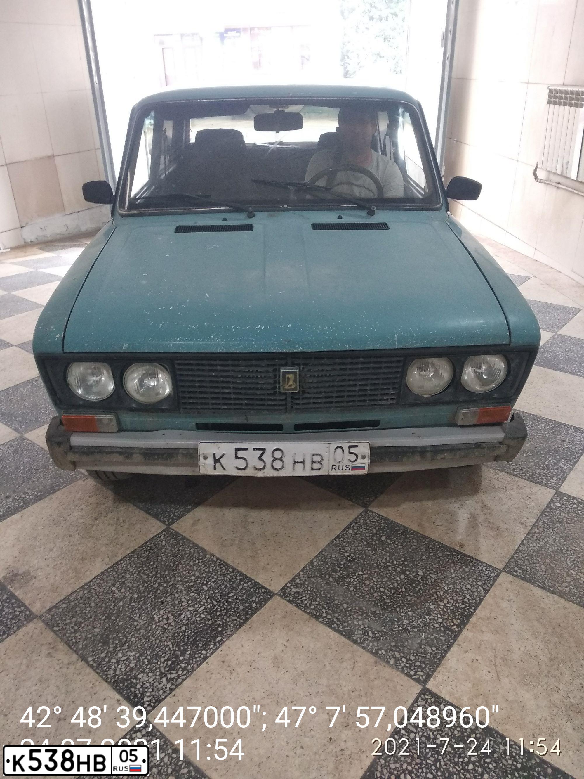 Фото автомобиля LADA 2106, 1994 — госномер К538НВ05. Цвет: СЕРО-ГОЛУБОЙ