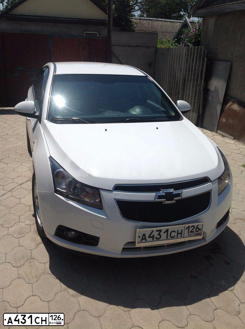 Фото автомобиля CHEVROLET CRUZE, 2012 — госномер Н196НО15. Цвет: Белый