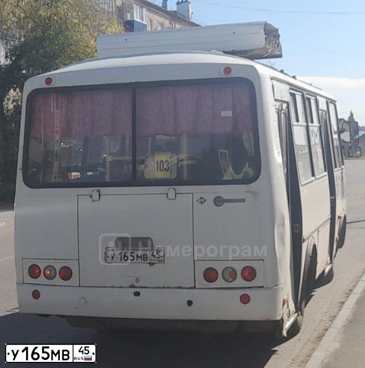 Фото автомобиля PAZ 3205, 2017 — госномер У165МВ45. Цвет: БЕЛЫЙ