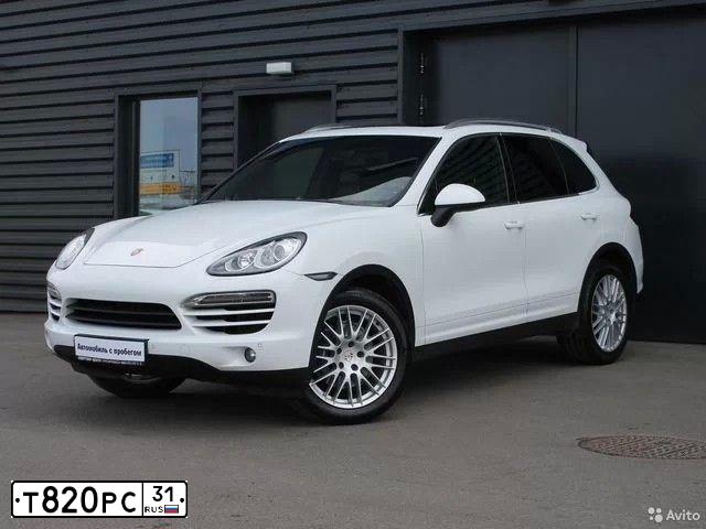 Фото автомобиля PORSCHE CAYENNE, 2011 — госномер А300АА71. Цвет: Белый