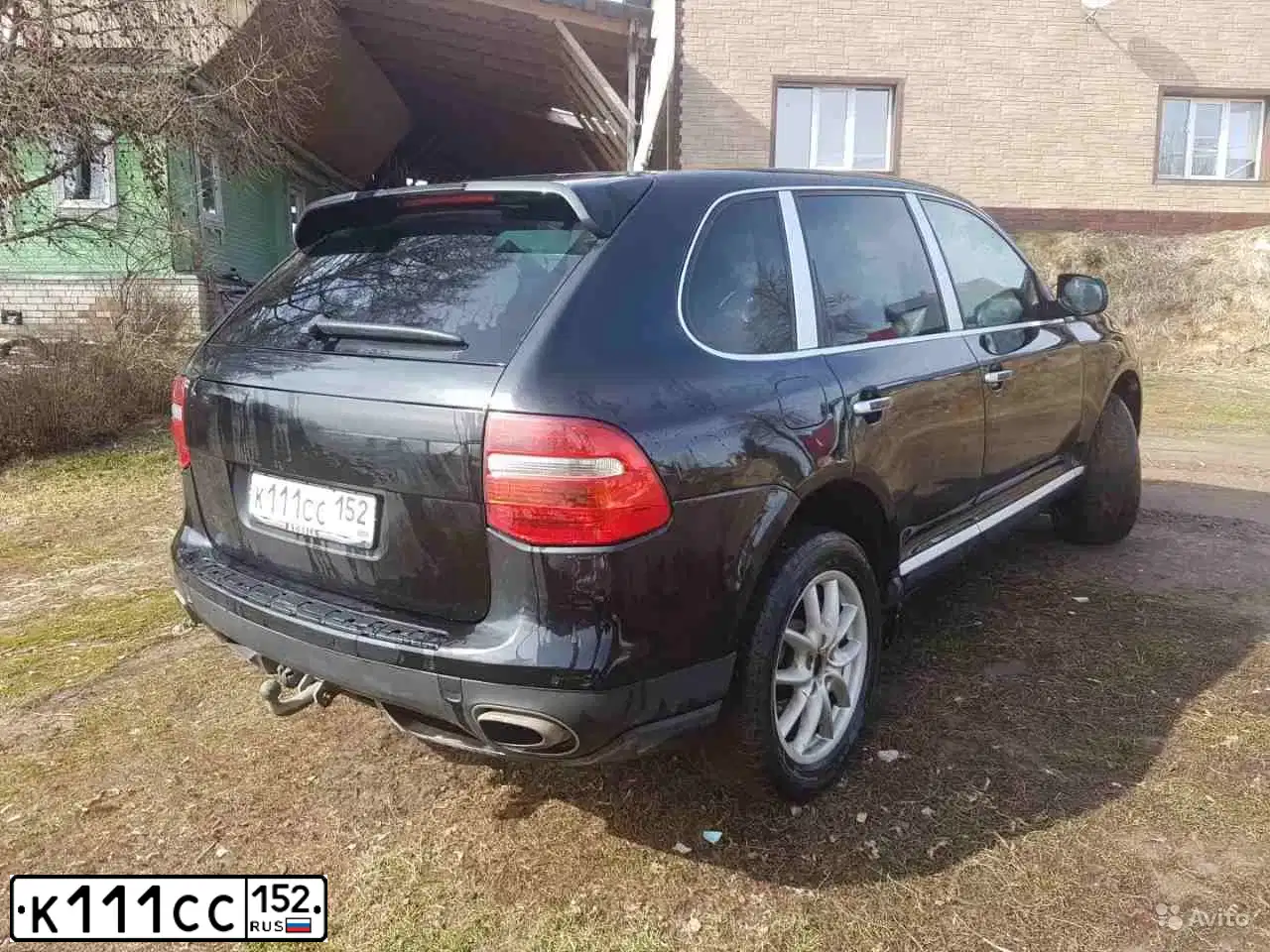 Фото автомобиля PORSCHE CAYENNE, 2009 — госномер К111СС152. Цвет: ЧЕРНЫЙ