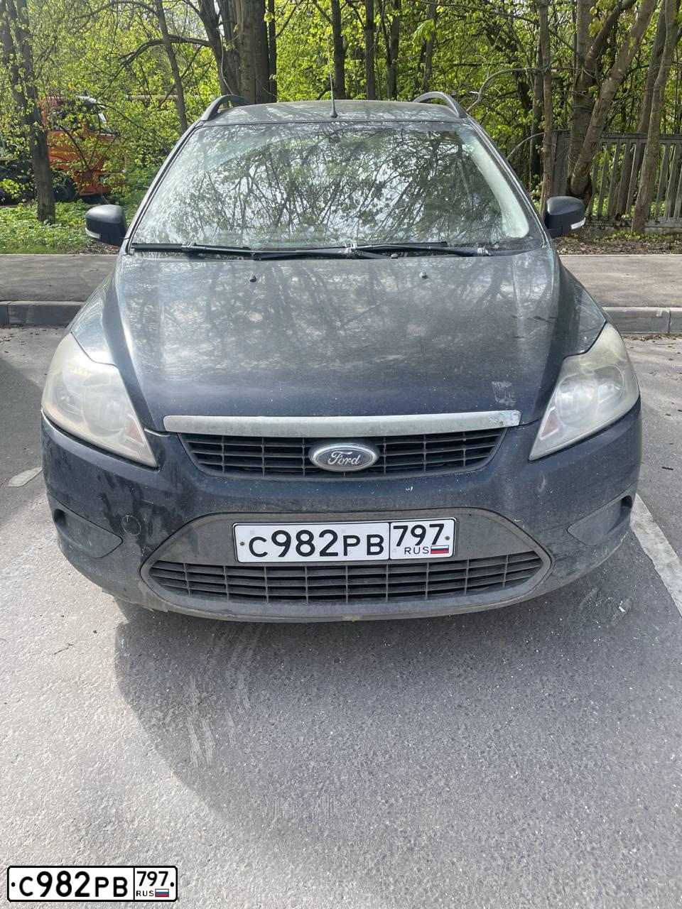 Фото автомобиля FORD FOCUS, 2008 — госномер А473ТВ190. Цвет: ЧЕРНЫЙ
