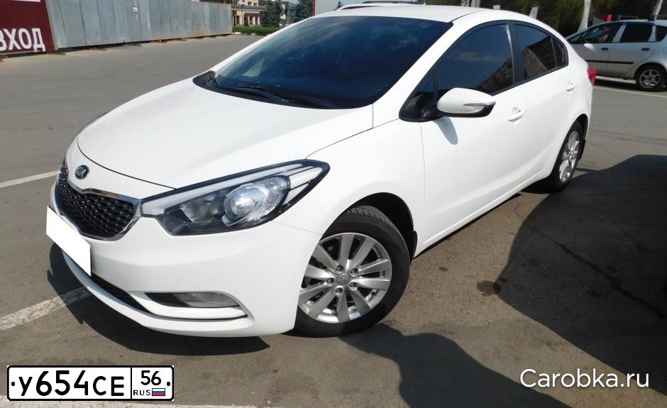 Фото автомобиля KIA CERATO, 2014 — госномер А623АР156. Цвет: Белый