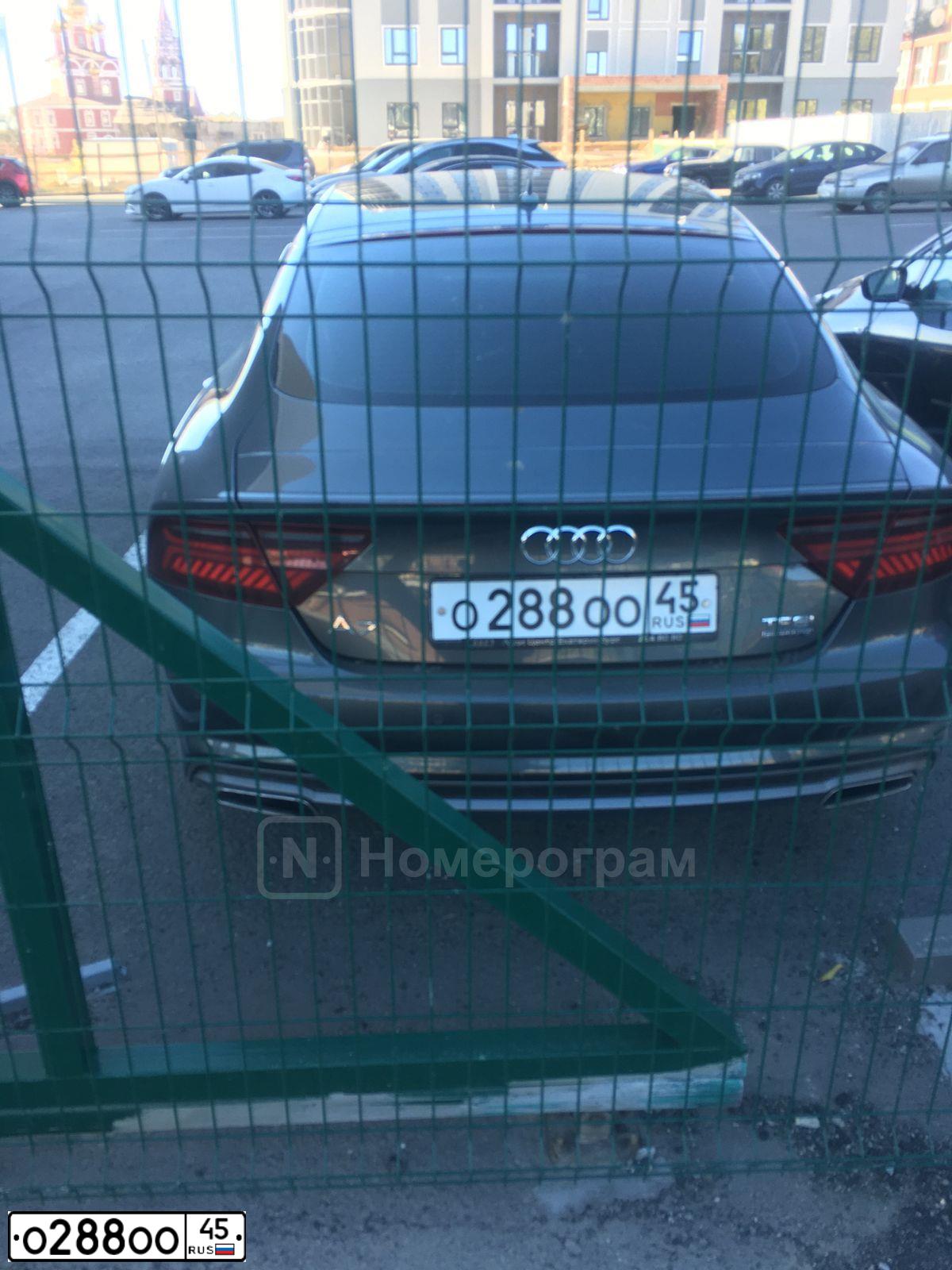 Фото автомобиля AUDI A7, 2016 — госномер О723ОЕ45. Цвет: Серый
