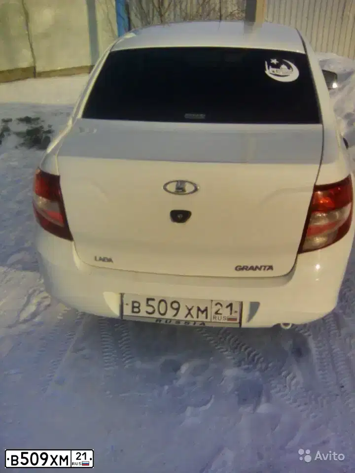 Фото автомобиля LADA 2190 GRANTA, 2013 — госномер О161ОЕ06. Цвет: Белый