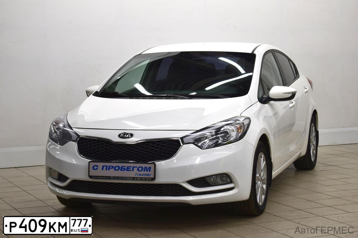 Фото автомобиля KIA CERATO, 2014 — госномер Р409КМ777. Цвет: Белый