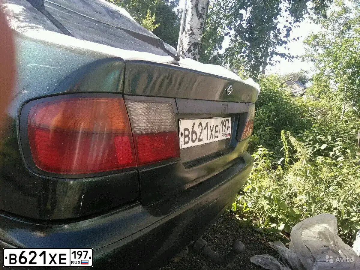Фото автомобиля NISSAN PRIMERA, 1999 — госномер В621ХЕ197. Цвет: ЗЕЛЕНЫЙ