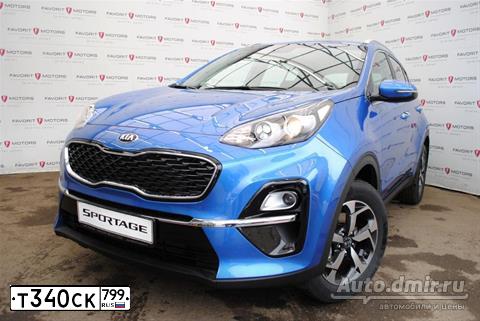 Фото автомобиля KIA SPORTAGE, 2019 — госномер Т340СК799. Цвет: синий