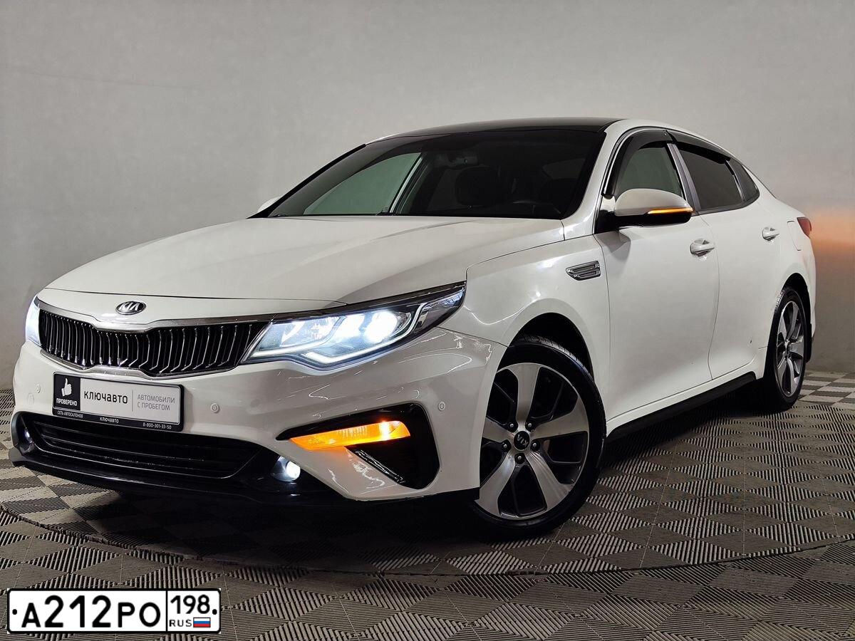 Фото автомобиля KIA MAGENTIS / OPTIMA, 2018 — госномер Р345ОТ198. Цвет: Белый