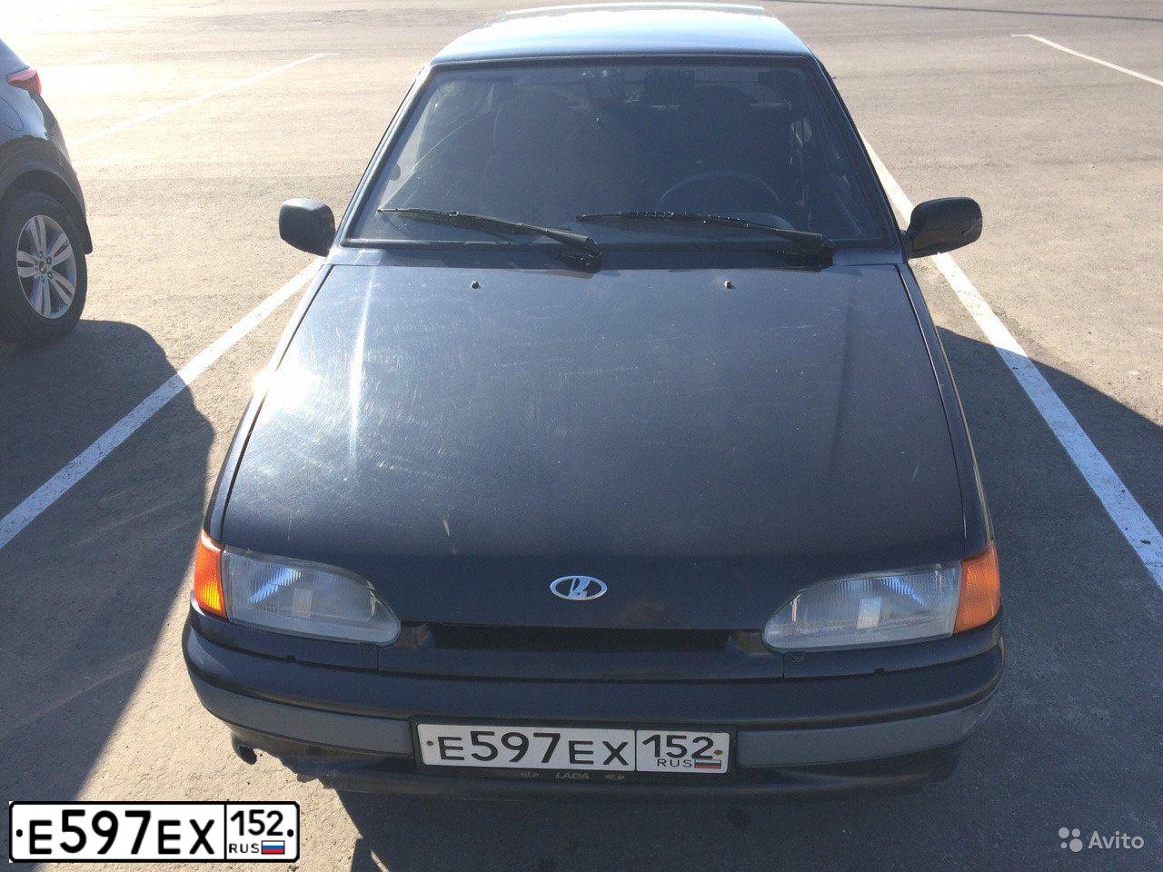 Фото автомобиля LADA 2114 SAMARA, 2005 — госномер Е597ЕХ152. Цвет: ЧЕРНЫЙ