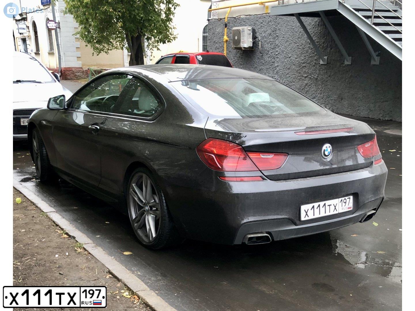 Фото автомобиля BMW SERIE 6, 2011 — госномер Х111ТХ197. Цвет: ЧЕРНЫЙ
