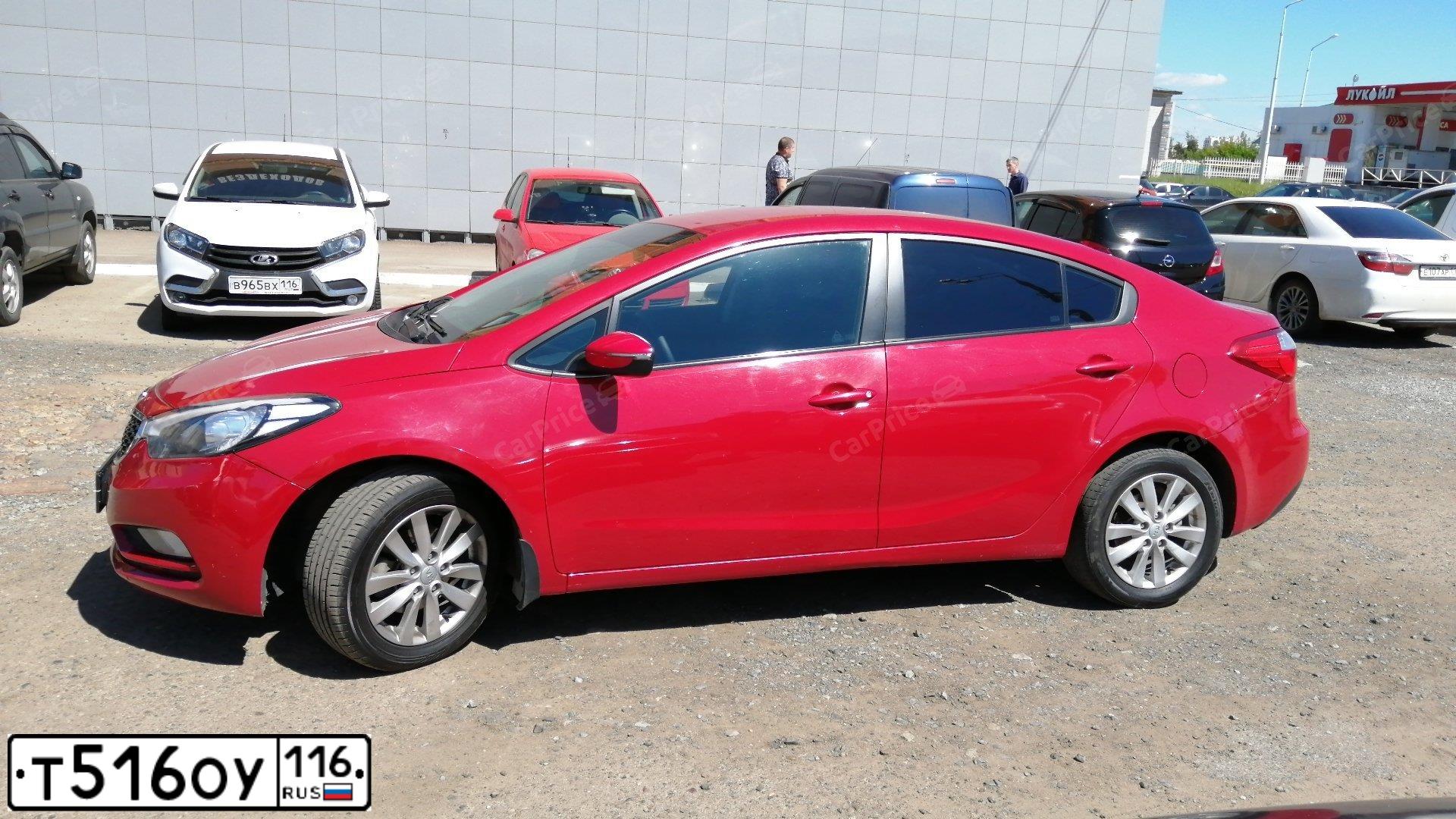 Фото автомобиля KIA YD (CERATO,FORTE), 2013 — госномер В405УТ37. Цвет: Красный