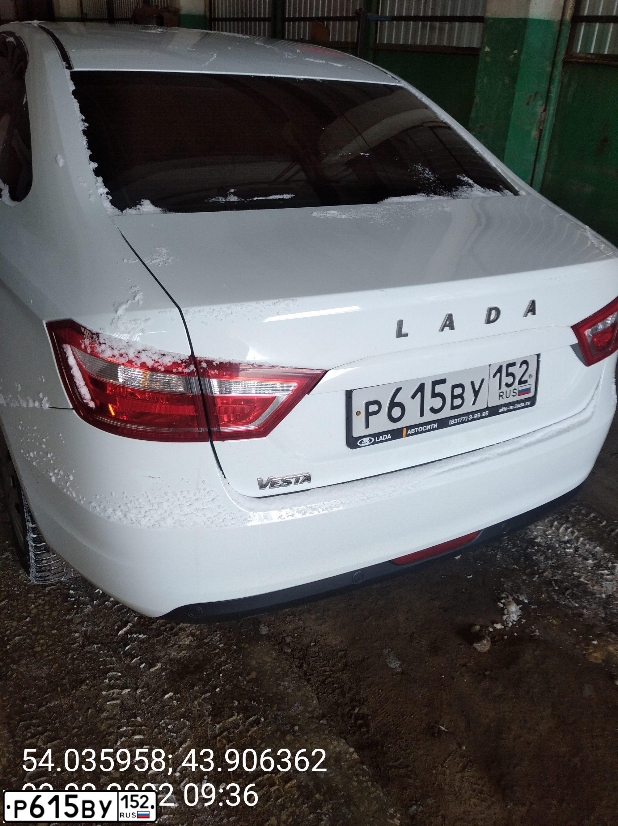 Фото автомобиля LADA VESTA, 2018 — госномер М692ВР13. Цвет: Белый