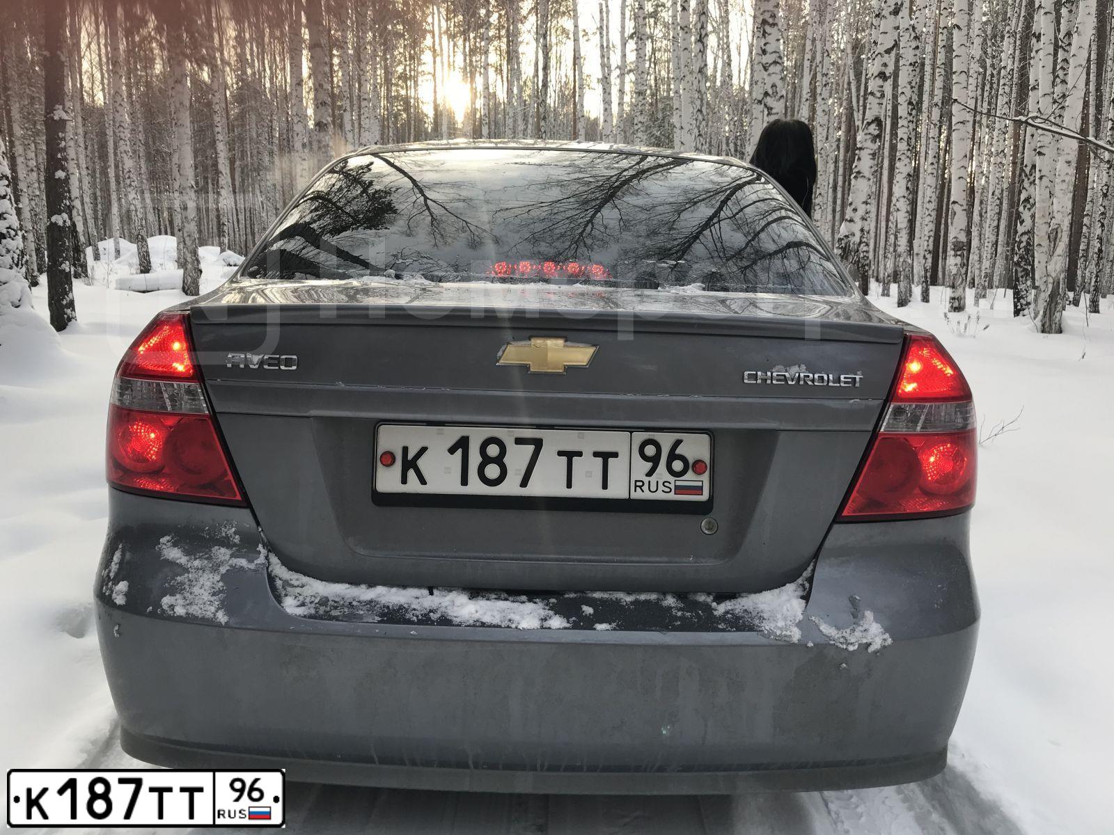 Фото автомобиля CHEVROLET AVEO, 2007 — госномер К187ТТ96. Цвет: ТЕМНО-СЕРЫЙ