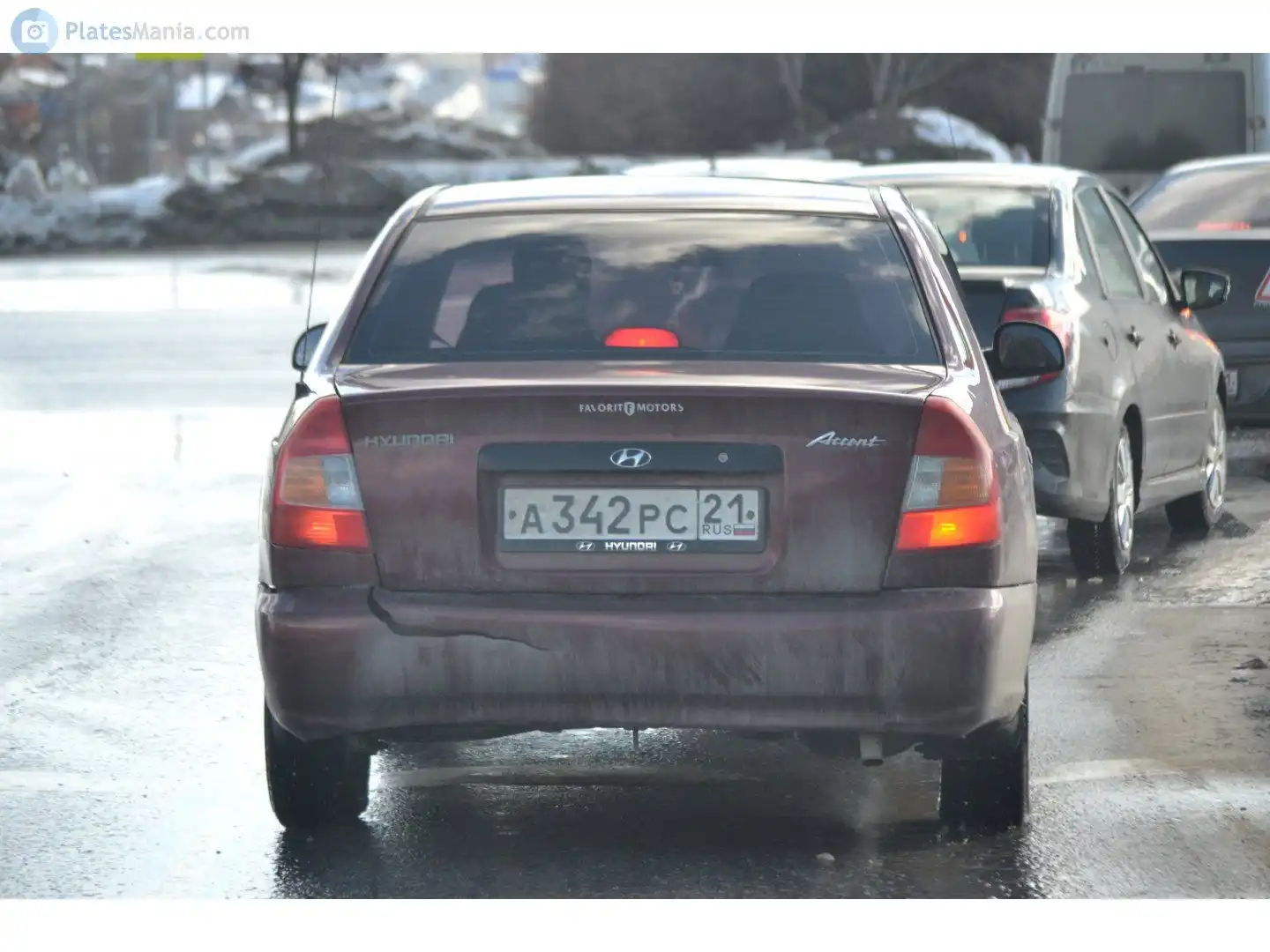 Фото автомобиля TAGAZ ACCENT, 2008 — госномер Х088РУ150. Цвет: Красный