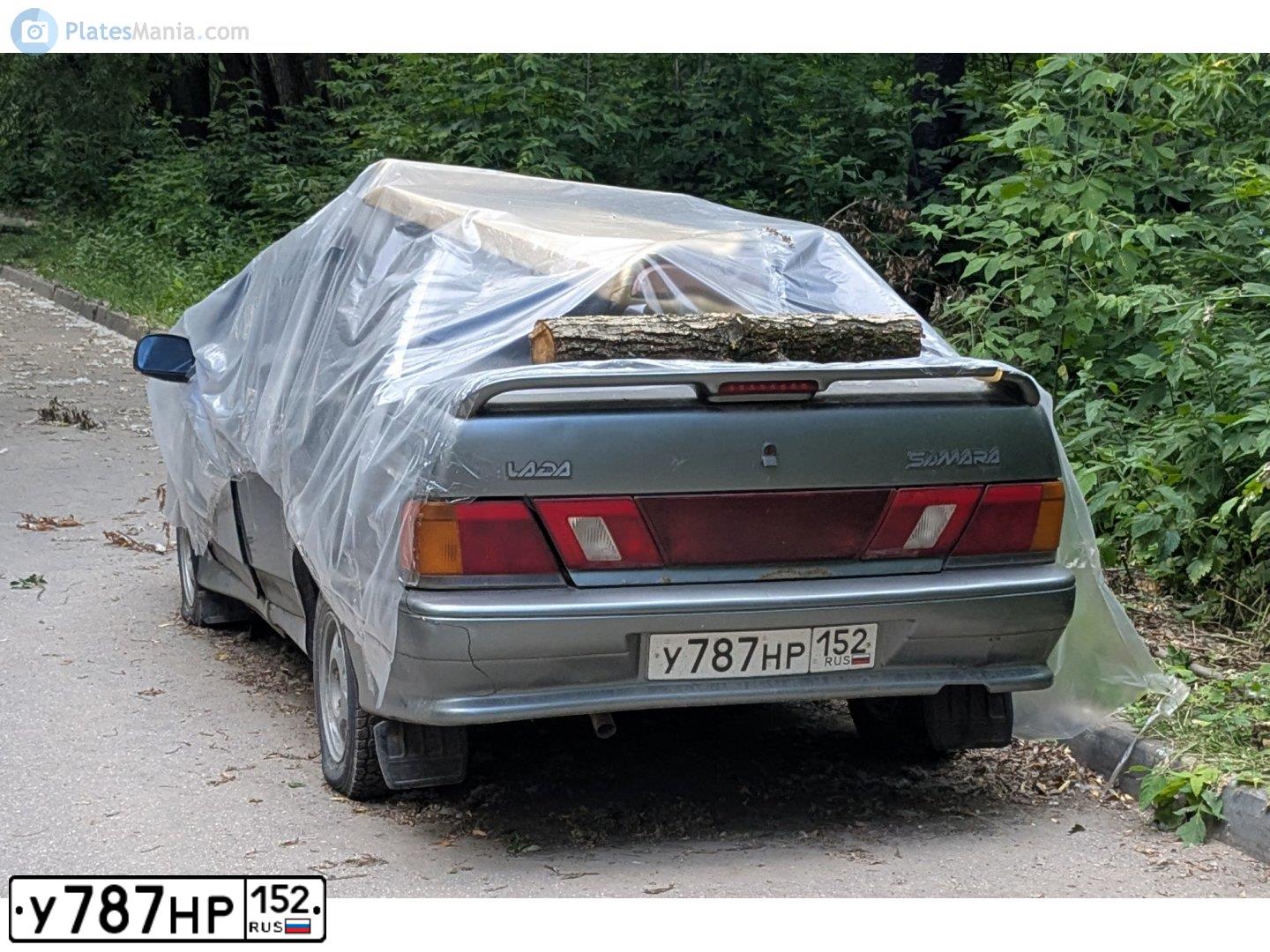 Фото автомобиля LADA 2115 SAMARA, 2005 — госномер У787НР152. Цвет: СВЕТЛО-СЕРО-ЗЕЛЕНЫЙ