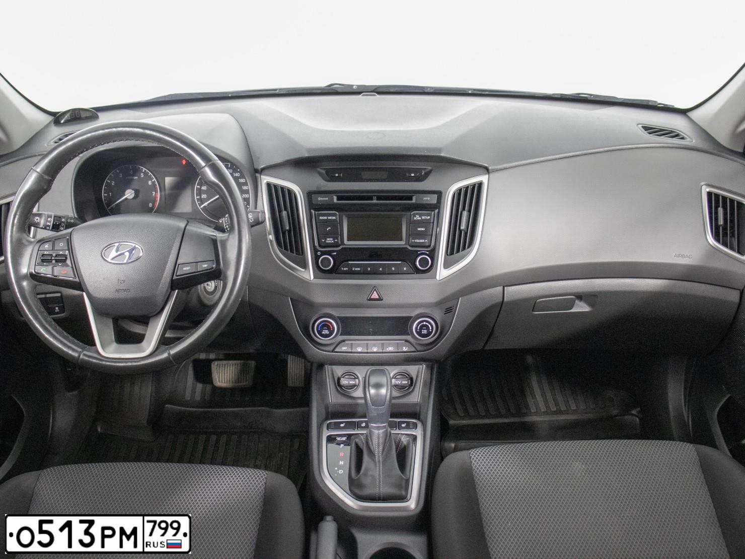Фото автомобиля HYUNDAI CRETA, 2019 — госномер О513РМ799. Цвет: Серый