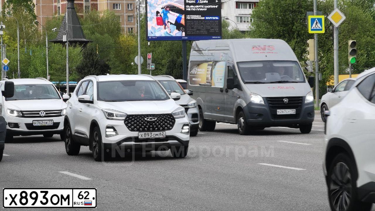 Фото автомобиля CHERY TIGGO4 PRO, 2024 — госномер Х893ОМ62. Цвет: Белый