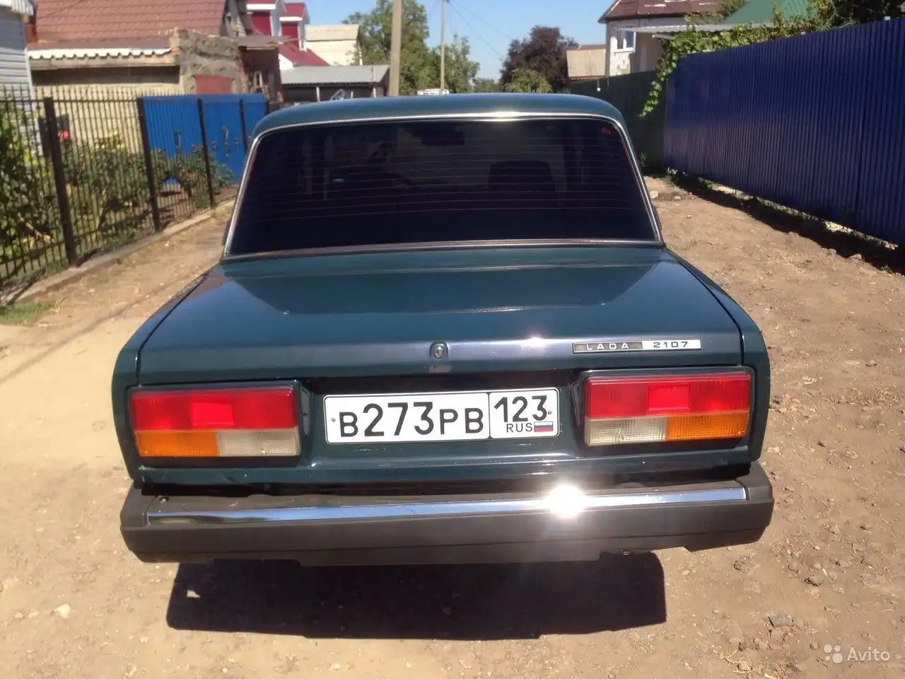 Фото автомобиля LADA 2107, 2007 — госномер А373ТХ193. Цвет: ТЕМНО-ЗЕЛЕН.