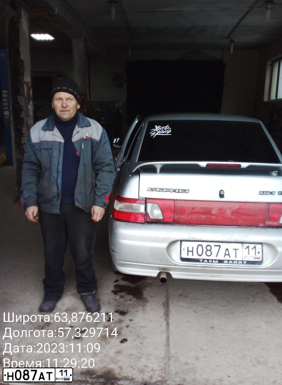 Фото автомобиля LADA 2110, 2006 — госномер Н087АТ11. Цвет: Светло-Серебристый металлик